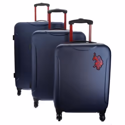 Valise rigide U.S. POLO ASSN. NewLeader - Bleu foncé - 54x75x285 cm - 4 roulettes silencieuses