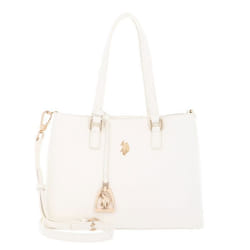 U.S. Pol o ASSN. Sac à épaule crème pour femme - Jones Double Handle Bag Cream White 301804