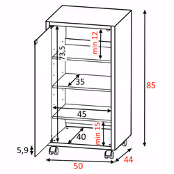 Munari Kairos Home KA050NE Support TV et centre de divertissement 3 étagères