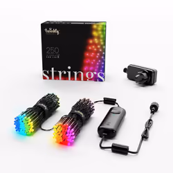 Twinkly Strings, 250 lampe(s), LED, Multi, Intérieure, Multicolore, 20 m