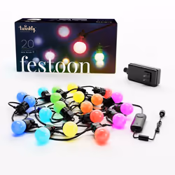 Twinkly Festoon, LED, Multi, Intérieur & extérieur, Multicolore, Secteur, 10 m