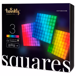 Twinkly Squares Extension Kit Kit d'éclairage intelligent Wi-Fi/Bluetooth Noir