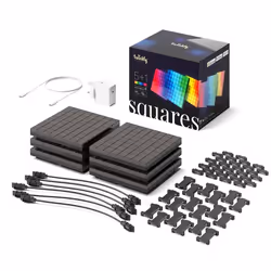 Twinkly Squares Panneau intelligent Wi-Fi/Bluetooth Noir