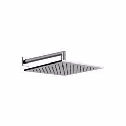 Gessi Emporio Douche de tête anticalcaire 300 mm avec articulation et bras mural rond rosette carrée 45 mm longueur 345 mm 1/ ...