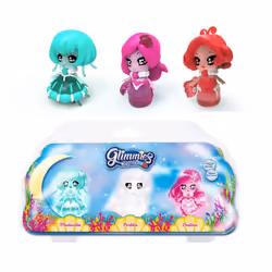 Giochi Preziosi Glimmies - Blister 3 Glimmies Aquaria 6 Cm (Dont 2 Glimmies Exclusives)