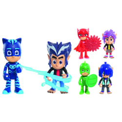 Pyjamasques Blister 2 figurines 7,5 cm - Asst (1 fig. héros + 1 fig. Méchant avec acc.)