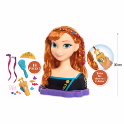 Disney Princess La Reine des Neiges 2 - Tête à Coiffer Deluxe - Anna - Vue supplémentaire 4
