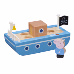 Peppa Pig Bateau en bois avec 1 personnage