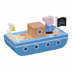 Peppa Pig Bateau en bois avec 1 personnage
