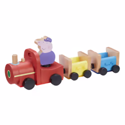 Peppa Pig Train de Papy Pig en Bois avec 1 personnage