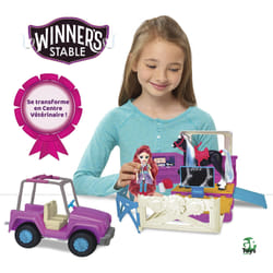 Winner's Stable Centre Vétérinaire Mobile avec Cheval articulé & Poupée