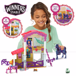 Winner's Stable Coffret Ecurie avec Cheval articulé, poupée et acc., 3 an(s)