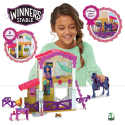 Winner's Stable Coffret Ecurie avec Cheval articulé, poupée et acc.