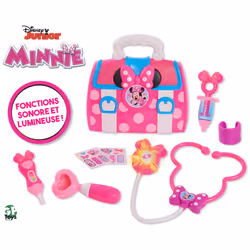 Disney Junior Minnie – Malette de Docteur avec fonctions sonores et lumineuses, Médecin, 3 an(s), Sonore, AG13