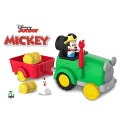 Disney Junior Mickey – Tracteur avec 1 figurine 7.5 cm articulée et acc.
