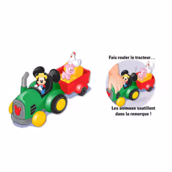 Disney Junior Mickey – Tracteur avec 1 figurine 7.5 cm articulée et acc.