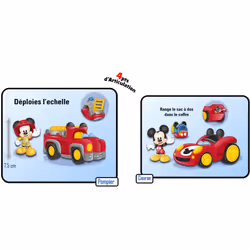 Disney Junior Mickey – Véhicule & Figurine 7.5 cm articulée - Asst