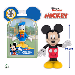 Disney Junior Mickey - Blister 1 Figurine Articulée 7.5 cm - Asst, 3 an(s), Mickey, Multicolore