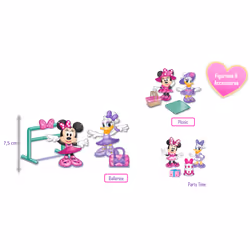Disney Junior Minnie - Blister 2 figurines 7.5 cm avec accessoires - Asst, 3 an(s), Multicolore
