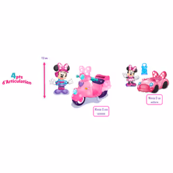 Disney Junior Minnie - Véhicule & Figurine 7.5 cm articulée - Asst
