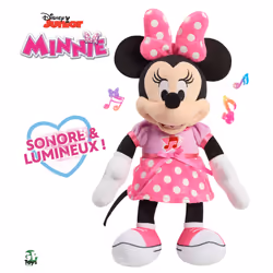 Disney Junior Minnie – Peluche 30 cm – Sonore et Lumineuse, Animaux en peluche, 3 an(s), Interactif, Sonore, AA