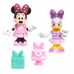 GP TOYS Minnie - Blister 2 figurines 7,5 cm avec accessoires - Party, 100 g