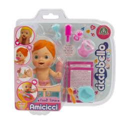 Cicciobello CCB - Set Repas Amicicci Deluxe - Modèle Fille Cheveux Roux