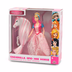 GP TOYS Fairytale Princess - Poupée Princesse 30 cm avec cheval + acc- Cendrillon