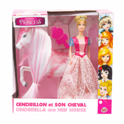 GP TOYS Fairytale Princess - Poupée Princesse 30 cm avec cheval + acc- Cendrillon