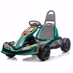 FEBER Go Kart 12V, 3 an(s), 4 roue(s), Noir, Vert, Gris, Batteries requises