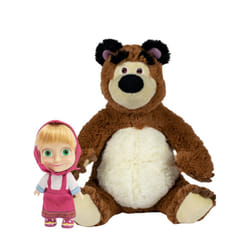 GP TOYS Masha et Michka - Coffret Poupée 12 cm Masha et Peluche Ours Michka 20 cm