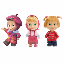 GP TOYS Masha et Michka - Poupée 12 cm - Asst 2, 120 mm, 60 g, Multicolore