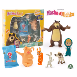 GP TOYS Masha et Michka - Coffret Figurines Multipack (6 figurines + 1 figurine surprise Glow in the Dark)