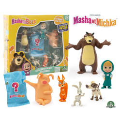 GP TOYS Masha et Michka - Coffret Figurines Multipack (6 figurines + 1 figurine surprise Glow in the Dark)