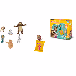 GP TOYS Masha et Michka - Coffret Figurines Multipack (6 figurines + 1 figurine surprise Glow in the Dark)