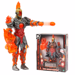 GP TOYS Gormiti - Figurine articulée de 27 cm Gormiti avec attaque lumineuse - Feu - Vue supplémentaire 6