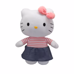 GP TOYS Hello Kitty - Peluche de 30 cm - Robe Denim, Multicolore, Garçon/Fille, Chine, CE, 100 mm, 190 mm