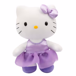 Hello Kitty - Peluche de 30 cm - Robe satin violette - Vue supplémentaire 4