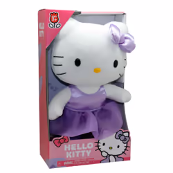 Hello Kitty - Peluche de 30 cm - Robe satin violette - Vue supplémentaire 5