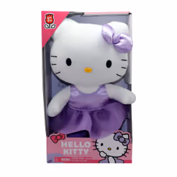 Hello Kitty - Peluche de 30 cm - Robe satin violette - Vue supplémentaire 6