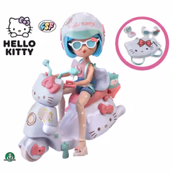 GP TOYS Hello Kitty Poupée 4SF - Pretty Pink avec Scooter, Multicolore