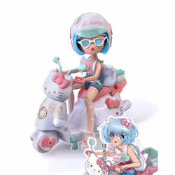 GP TOYS Hello Kitty Poupée 4SF - Pretty Pink avec Scooter - Vue supplémentaire 8
