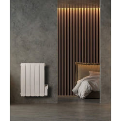 Radiateur électrique - Deltacalor - Radiateur électrique à inertie fluide - Telica Cintré 1800W - Blanc