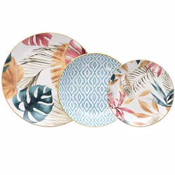 Tognana Porcellane MC070186009, 6 personne(s), Porcelaine, Multicolore, Rond, 27 cm, 20 cm