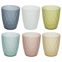 Tognana Porcellane N3585F4M227, Multicolore, Verre, 6 pièce(s), 320 ml, 8 pièce(s)