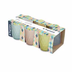 Tognana Porcellane N3585F4M227 verre à eau Multicolore 6 pièce(s) 320 ml