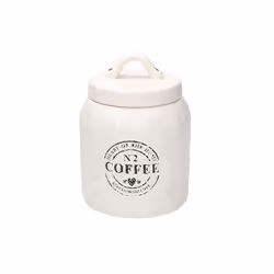 Tognana Porcellane DE1BAN93263, Boîte à café, 0,72 L, Vitrocéramique, Beige, Couvercle amovible, Rond