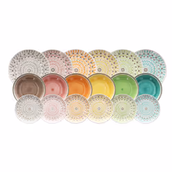 Tognana Porcellane Capetown, 6 personne(s), Grès, Multicolore, Capetown, 220 mm, 280 mm