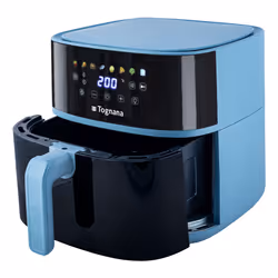 Tognana Porcellane D2DFA05IRZU friteuse Unique 8 L Autonome 2000 W Friteuse d’air chaud Noir, Bleu