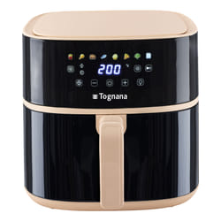 Tognana Porcellane D2DFA05IRCH friteuse Unique 8 L Autonome 2000 W Friteuse d’air chaud Noir, Champagne